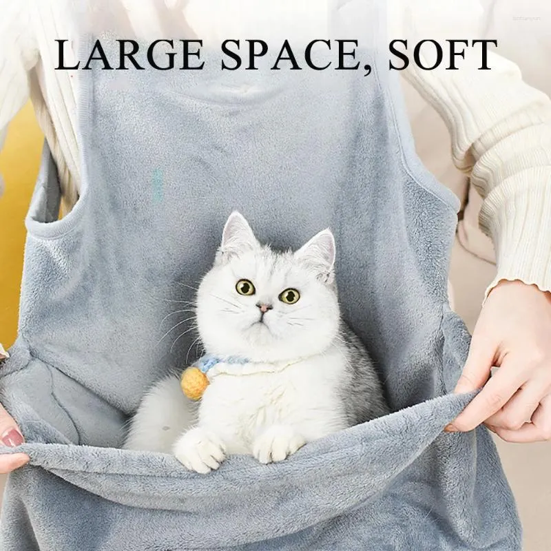 Cat Carriers Catsuit Non-stick Hair Apron Bib Anti-scratch Bag Pet Clothes