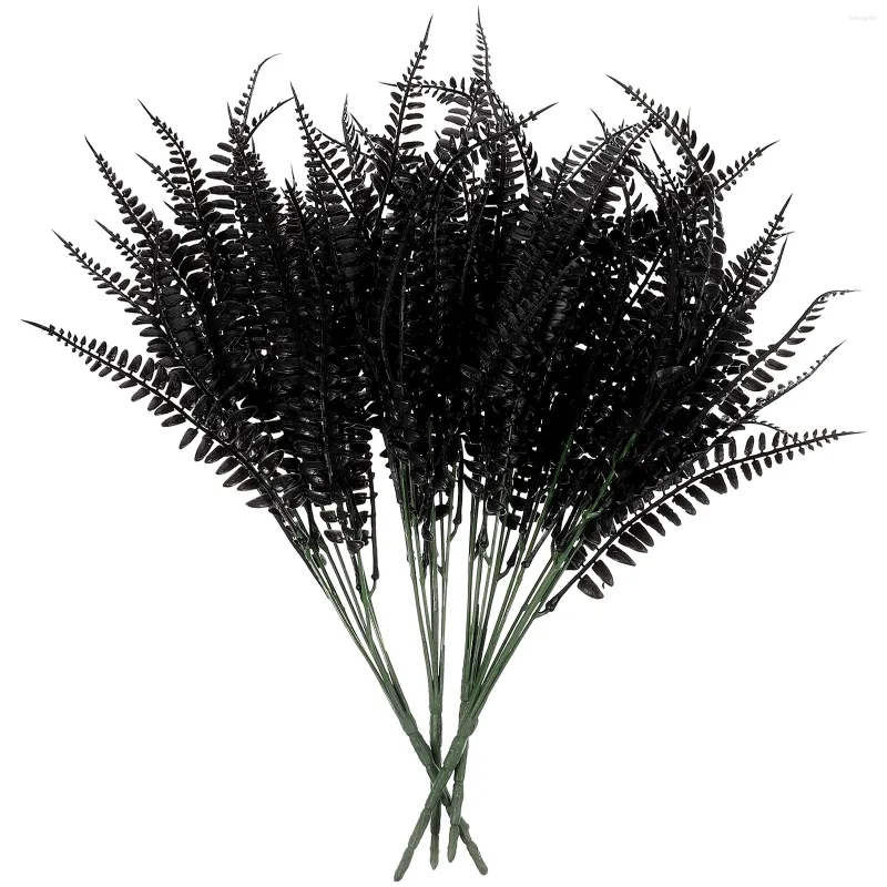 Fleurs décoratives 4 pièces plantes d'imitation artificielles réalistes fausses fougères de fête en plastique fausses pour la décoration de mariage à la maison de jardin