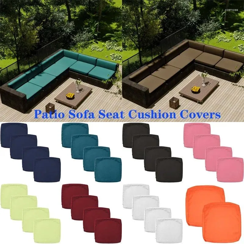 Coprisedia Fodera impermeabile quadrata per patio Cuscino per sedile per divano da esterno Protezione per mobili sezionale in rattan da giardino