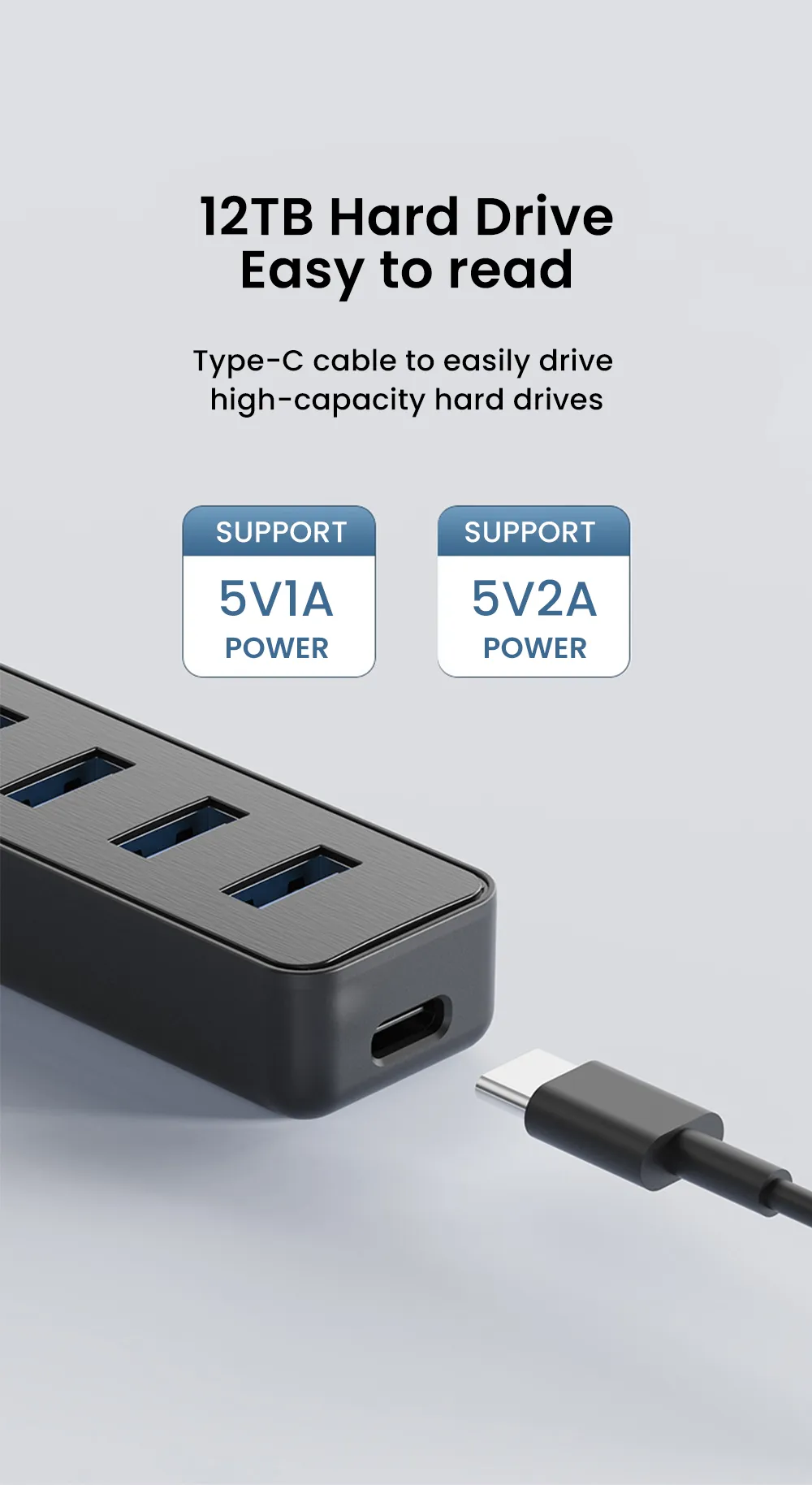 Multi USB Adapter 4 Port: High Speed USB 3.0 Splitter Hub With Type C ...