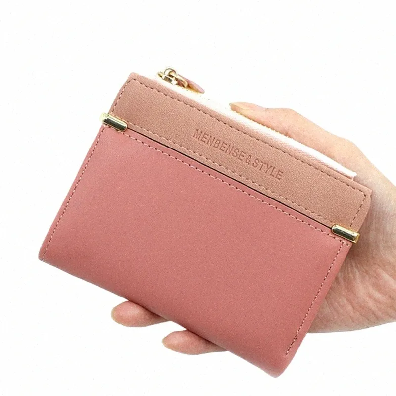 Portefeuille court pour femmes Fi porte-monnaie femme porte-carte petites dames portefeuilles filles moraillon Mini pochette en gros 13W6 #