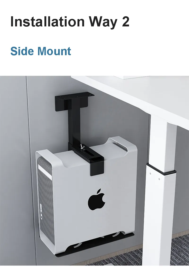 PC Case Holder Under Desk Wall Side CPU Stand Adjustable Computer ...