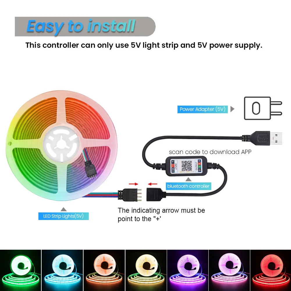 Brand 5V USB RGB COB LED Strip Lights 576 LEDs... From Ddmymaster, $57. ...