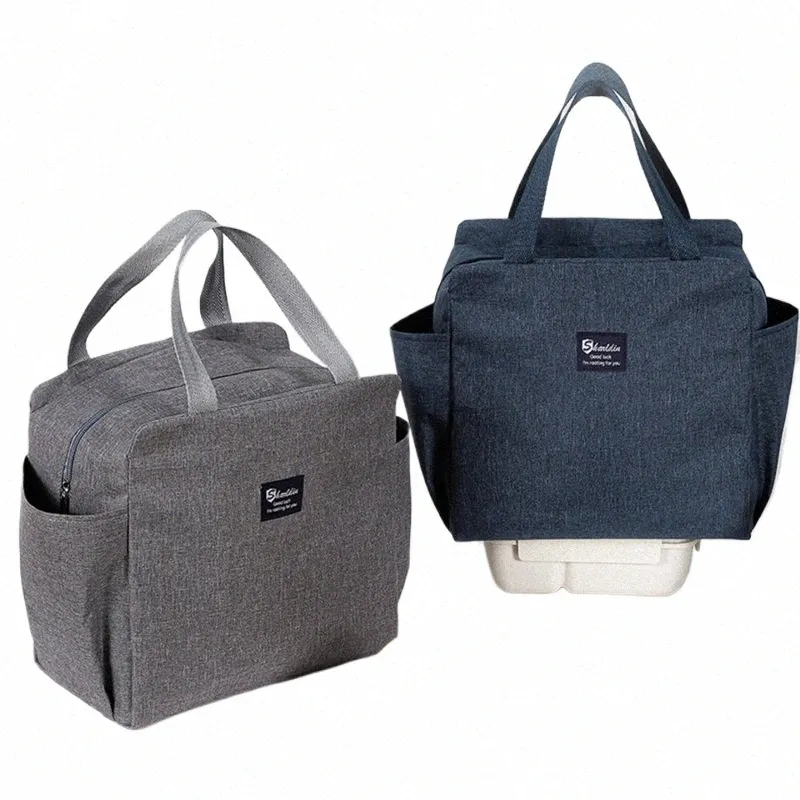 Nouveau sac à lunch portable thermique isolé boîte à lunch fourre-tout refroidisseur sac à main Bento pochette dîner Ctainer sacs de stockage de nourriture scolaire B7ge #