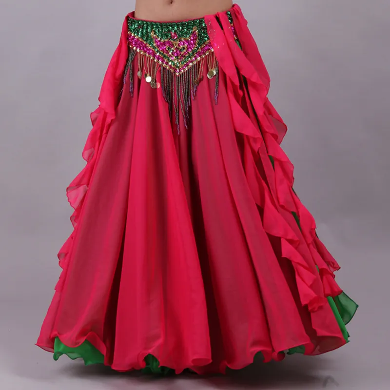 Jupe De Danse Du Ventre Avec Ceinture à Franges Et Grelots – Chaîne De Taille Réglable, Alliage Léger