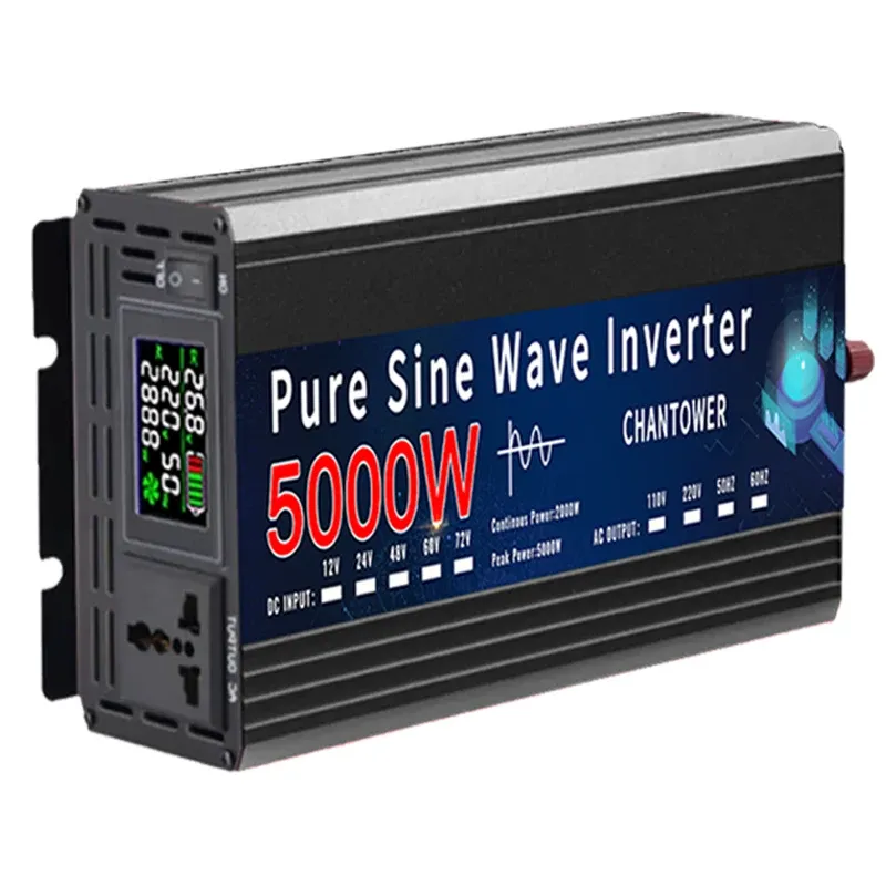 Onduleur 12V/24V Vers 230V Onde Sinusoïdale Modifiée 700W/2000W - USB Prises UE Voiture Camping
