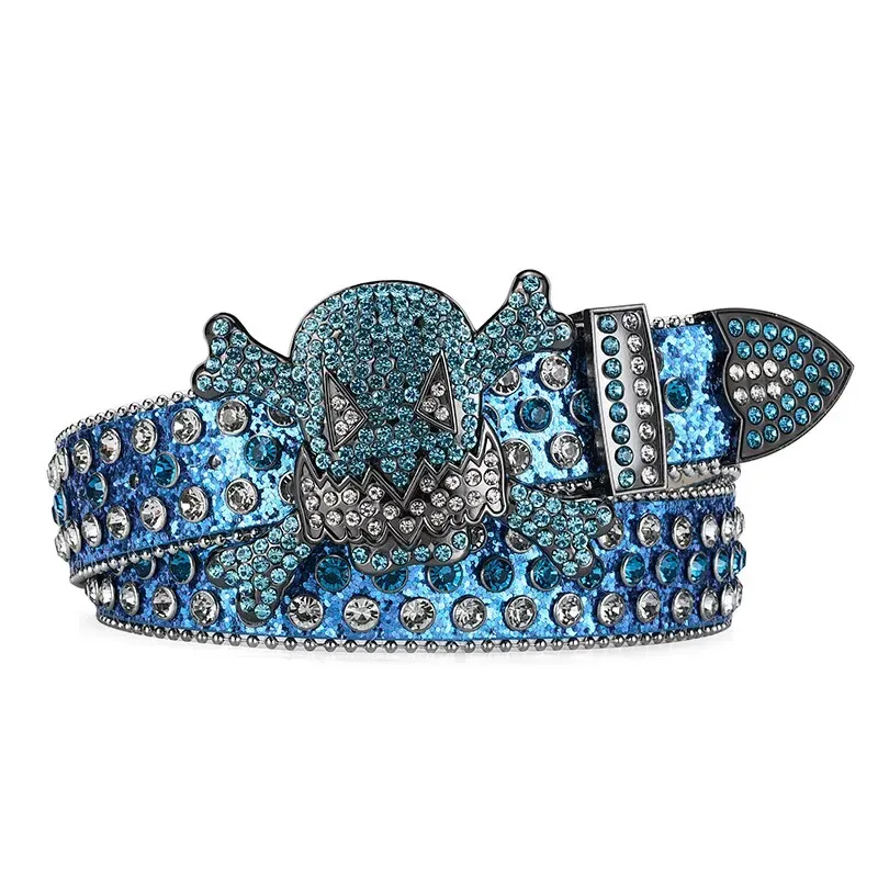 Cinturon Con Hebilla De Calavera Para Hombr Y Mujer, Cinturón Gótico De Cuero Pu Y2k Para Niñas, Jeans - AliExprs 200000297