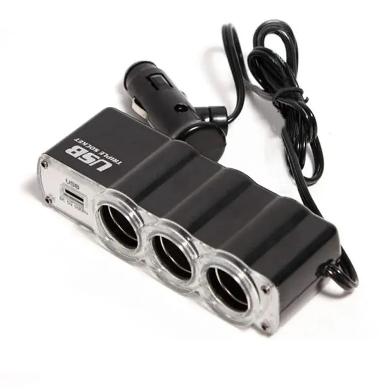 3 way cigarette lighter socket One To Three USB Port Car Cigarette Lighter Socket Splitter with 4 Channel  Transmitter 1.2 GHz from Dhgate Transmitter & Receiver