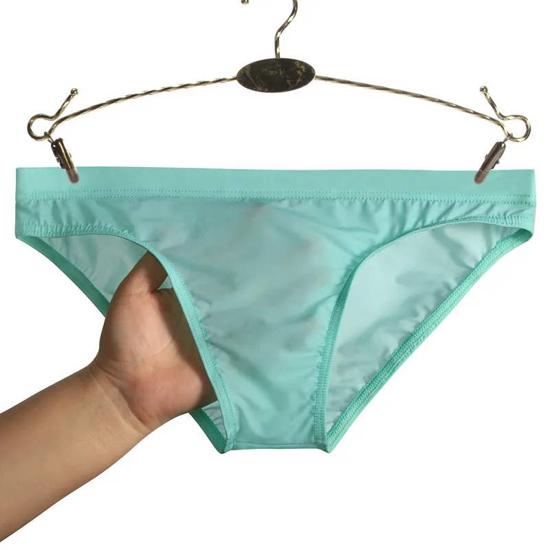 Maiclaice Men's Ice Silk Thong Slim Fit Bikini Underwear Low Rise