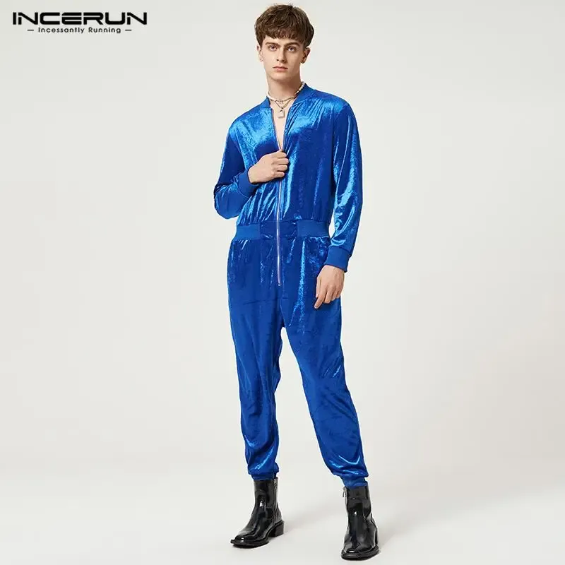 Romper Para Hombres: Cómodo Traje De Gamuza, Mono Masculino De