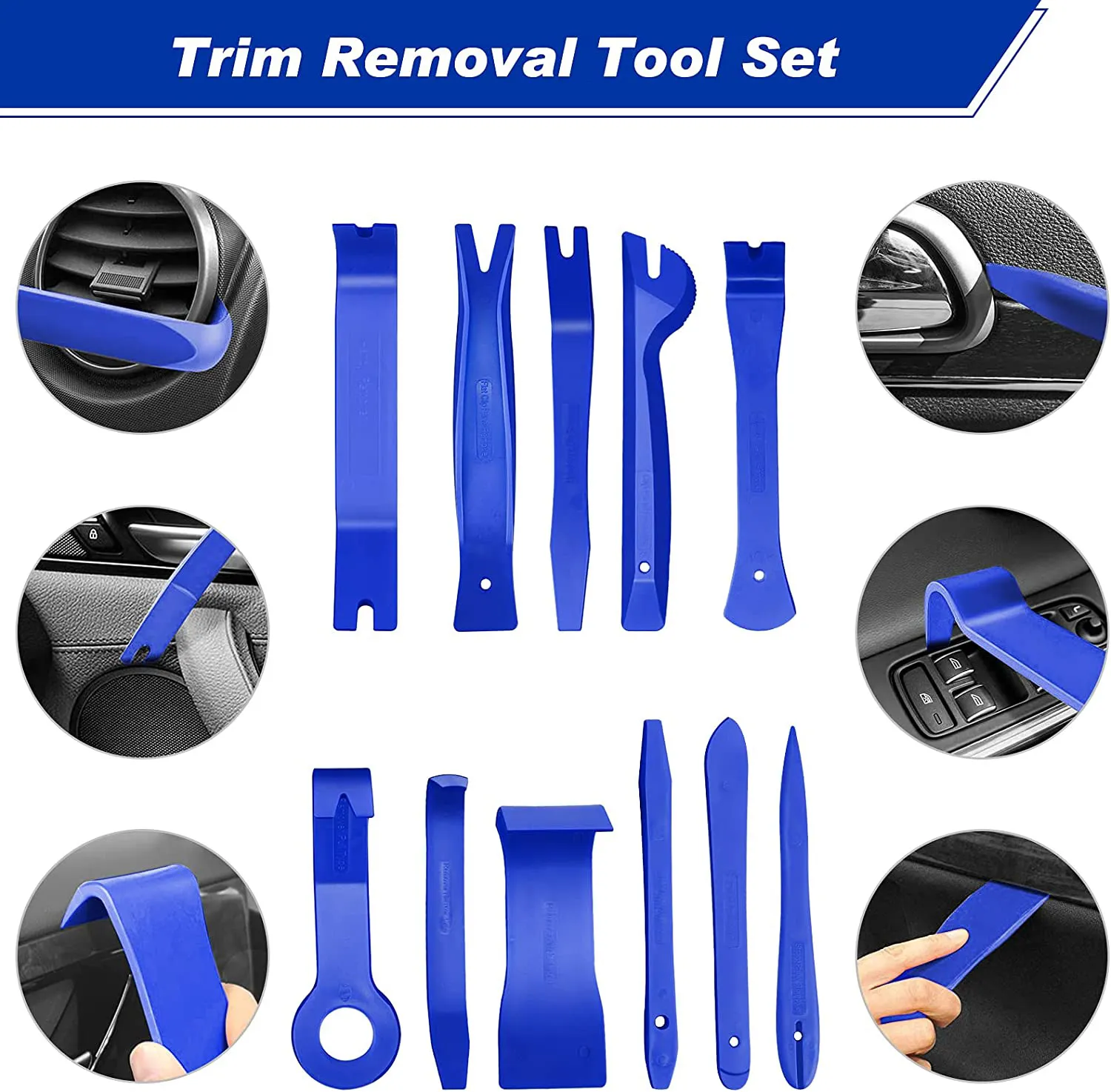 Strumento di rimozione del rivestimento in plastica per auto set di rimozione automatica set di smanemblaggio automatico Kit per auto -Clip per auto Strumenti del pannello fai -da -te