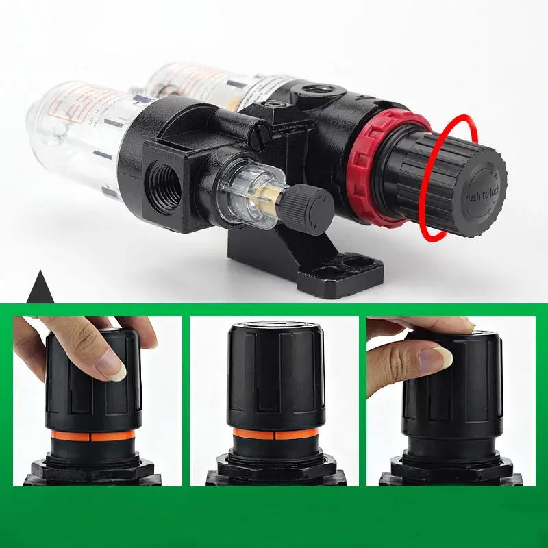 Régulateur Filtre Pression Air Comprimé AFR2000 - Filtre Compresseur Séparateur Huile Eau Avec Manomètre