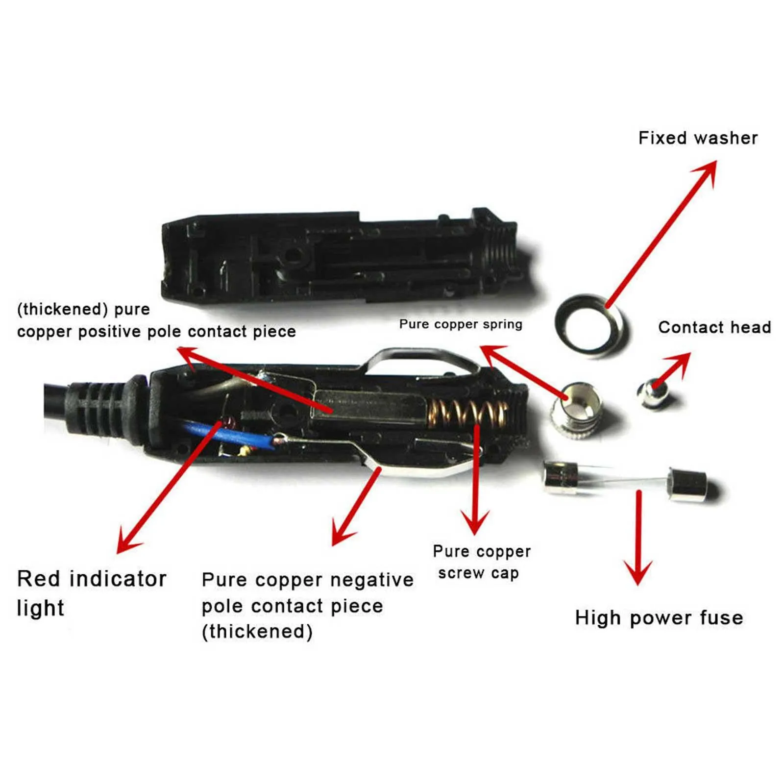 cigarette lighter car positive negative 12V 24V 20A Male Socket Plug,... From Ddmyday, $18.09 This ACOPOWER adapter lets you connect any device with a DC5.5x2.1mm connector to a car cigar lighter DC 5.5mm X 2.5mm Male