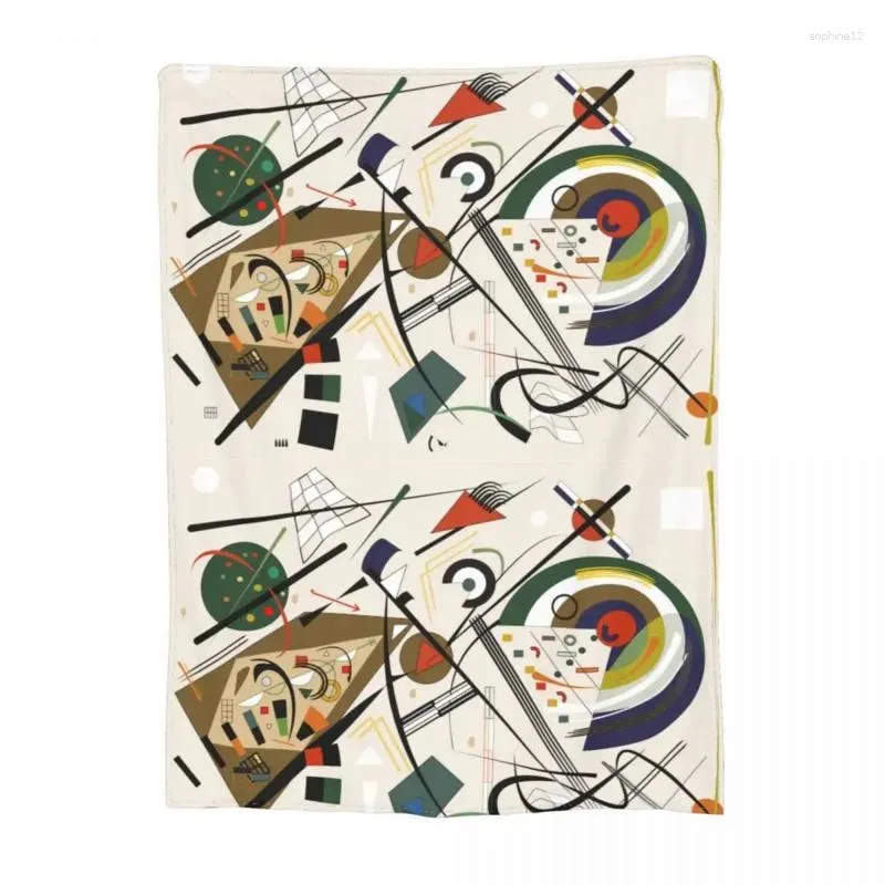 Koce Wassily Kandinsky Art Merch Coint Decoration Dekoracja domu fantazyjna ekspresjonizm rzut przytulny super miękki bedspread