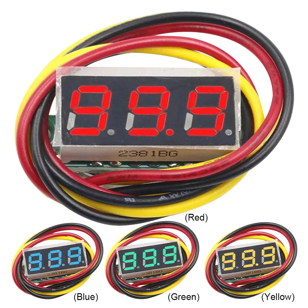 0.28inch 0-100V Three Wire DC Mini LED Display Voltmeter