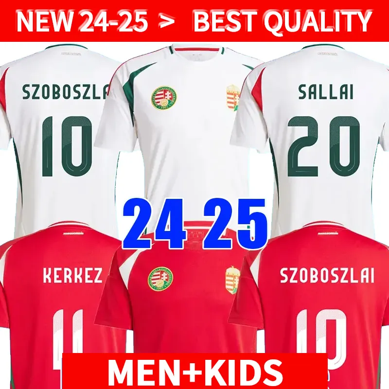 2024 Ungheria maglie da calcio squadra nazionale maillots de football 2024 2025 SZOBOSZLAI SZALLAI SZALAI FERENCZI GAZDAG ORBAN PRISKIN 24 25 maglia da calcio