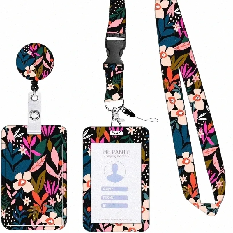 staff Working Cards Holder with Retractable Lg Lanyard and Badge Reel Fr ID Credit Cards Holder Cover for Woman Phe Rope b0Xz#