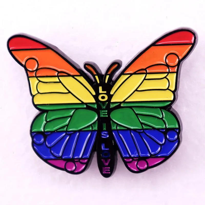 LGBT Rainbow Insects broszka urocze filmy anime Gry Hard Enomel Pins Zbierz kreskówkę broszkową plecak w torbie z okładką klapy