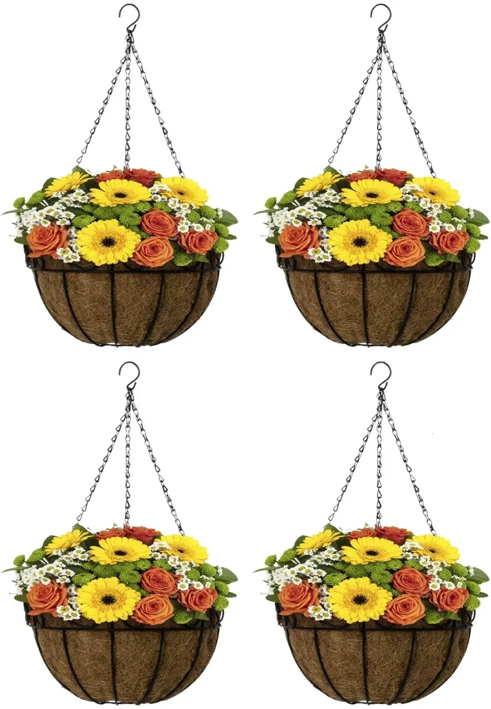 Sorbus Planter Basket Set Hanging Flower Pot Liner for IndoorOutdoor Garden Perfect Home Patio 240318
