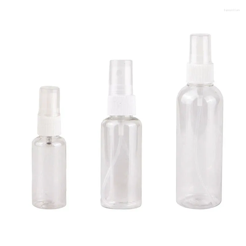 Storage Bottles HEALLOR 1Pc 30/50/100 Ml Transparent Plastic Perfume Atomizer Small MIni Empty Spray Refillable Bottle Portable Travel