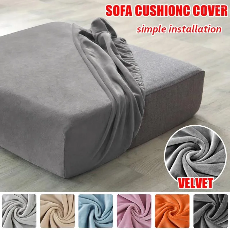 Housses de chaise en velours, housse de siège de canapé, coussin élastique solide, protection de meubles Anti-poussière pour animaux de compagnie séparés du salon