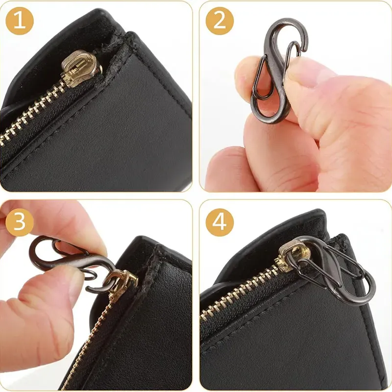 Ouligay 20pcs Zipper Locks Anti Theft, Backpack Zipper Lock, Dual Op