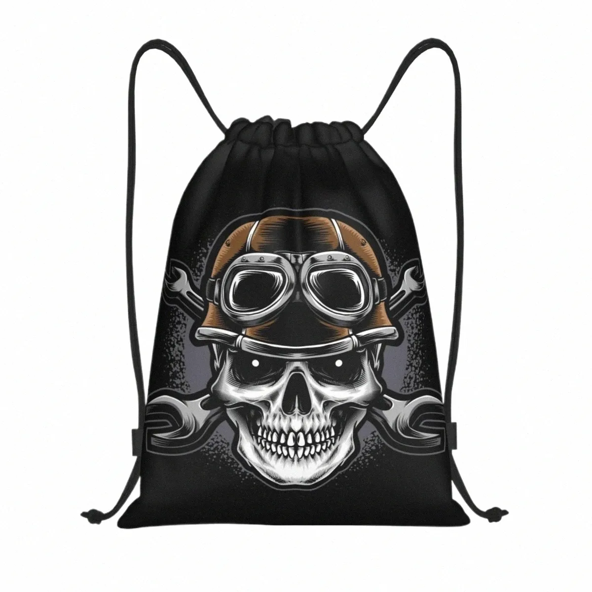 scuba Skull Dive Diver Drawstring Backpack Women Men Gym Sport Sackpack Portable Training Bag Sack l1uq#