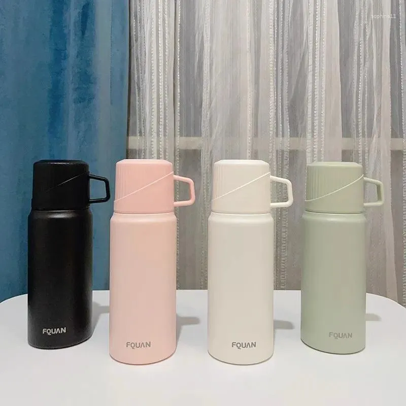 Water Bottles Minimalist And Fashionable Product Insulated Cup With Handle Shoulder Strap High Aesthetic Value Women's