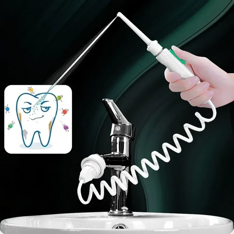 Зубная щетка Новая смеситель пероральный ирригатор зубной водяной флоссер неэлектрический беспроводной зубов очиститель вода для зубов давление воды регулируется