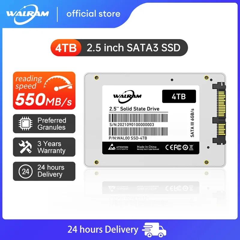 Walram SSD 4TB 2TB 1TB HDD 2.5 Sata 3 Solid State Drive Hard Disk