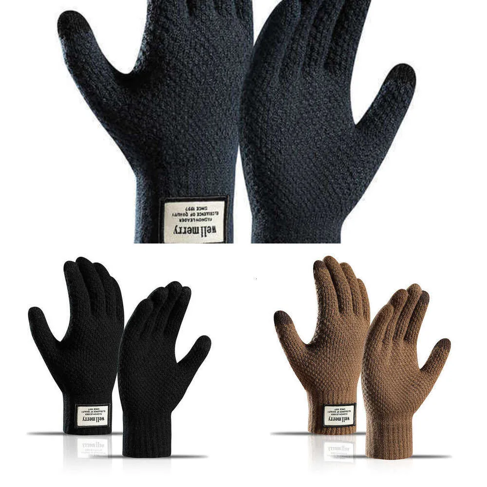 Upgrade Gebreide Vingerhandschoenen Winter Warm Fietsen Buitensporten Winddichte Handschoenen Thermische Breihandschoen Voor Heren Dames