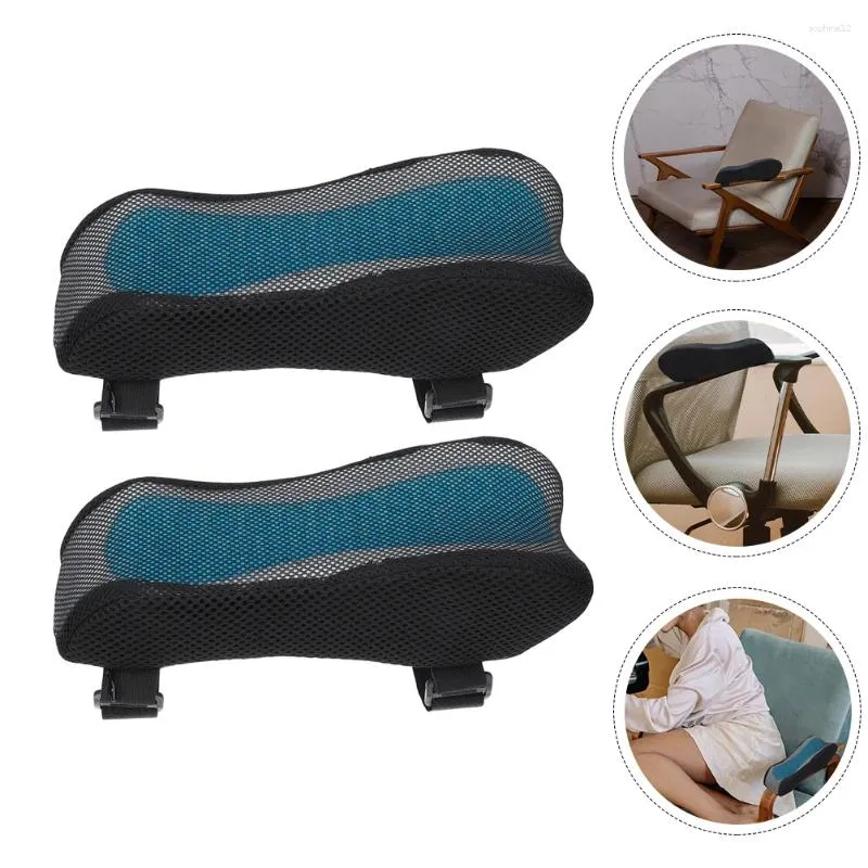 Chair Covers 2Pcs Comfortable Ergonomic Armrest Pads Polyester Office For Computer Gaming And Desk Chairs ( Black