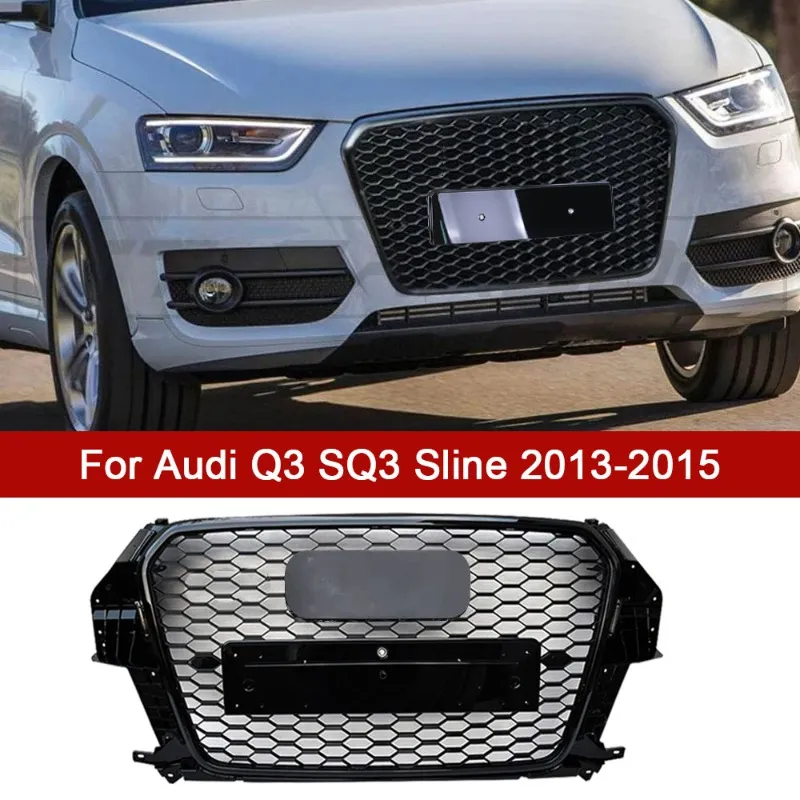アウディQ3 SQ3 S Lineハニカムメッシュフロントレーシンググリル 