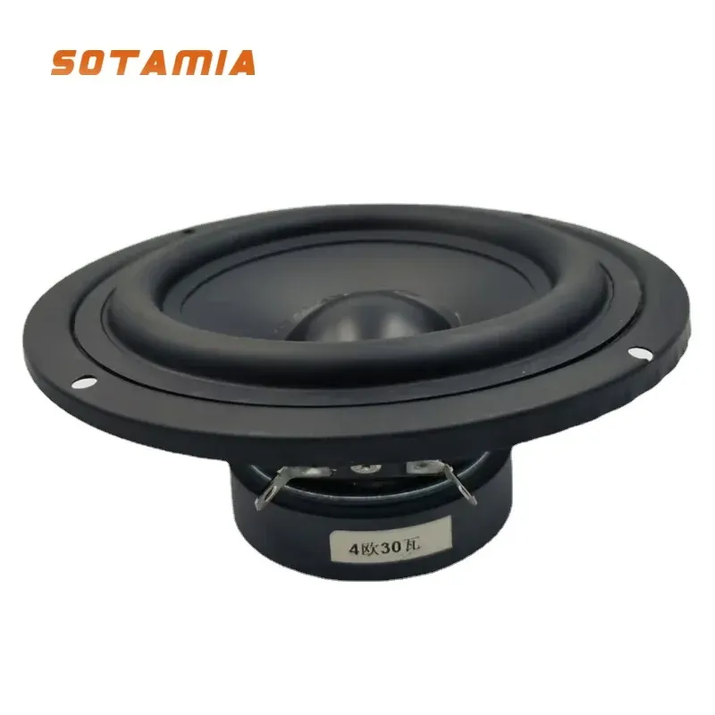 Haut-parleurs SOTAMIA 1 pièces 5 pouces milieu de gamme Woofer haut-parleur 4 8 Ohm 60W son musique haut-parleur Home cinéma bord en caoutchouc PP bassin haut-parleur