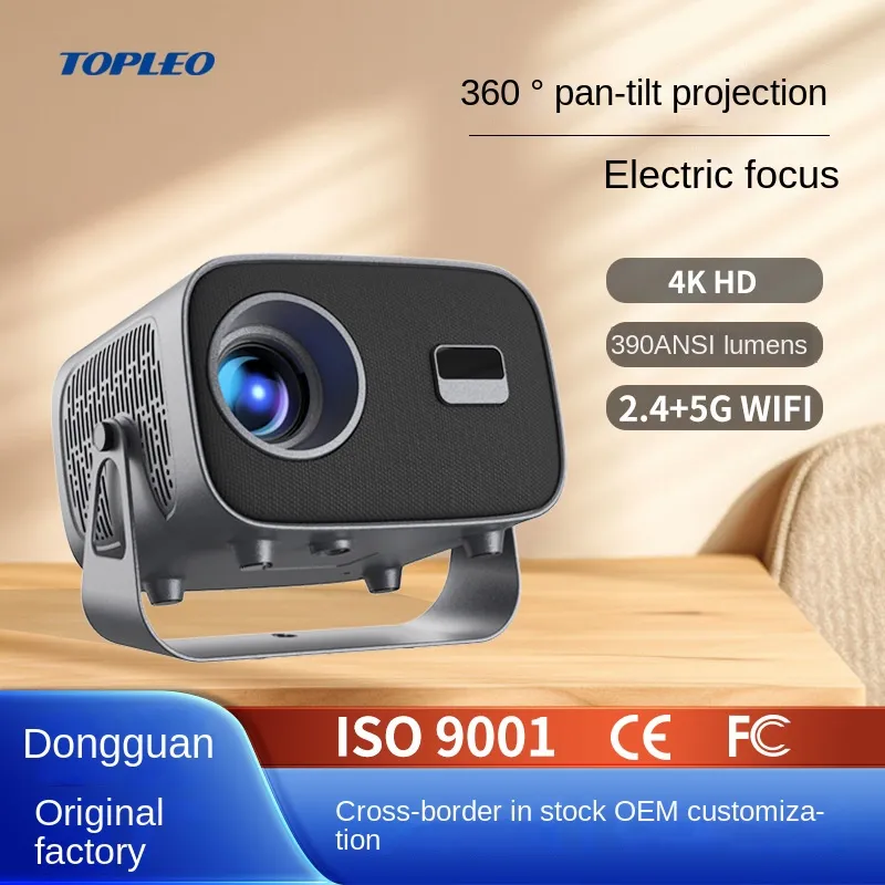 A10 Android Projector 360-Degree Rotating Projection HD Smart Projector Cross-Border Wireless WiFi Projector