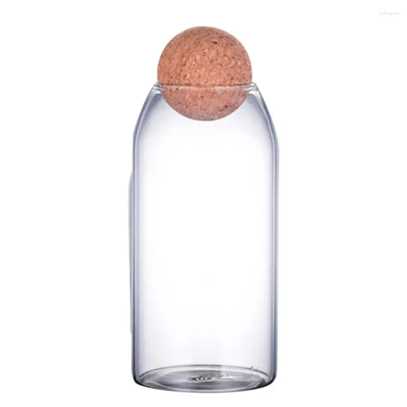 Bouteilles de stockage Pot alimentaire Excellent récipient en verre Transparent bouteille de sucre de haricot pour