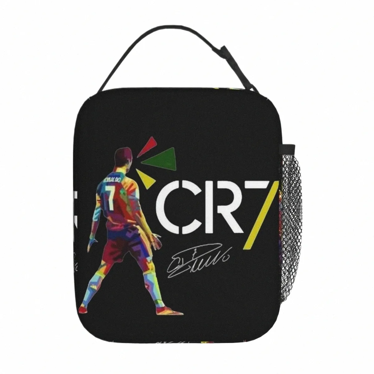 CR7 CRISTIANO RALDOシグネチャーピクニックサッカー用ポータブルボックス用熱断熱ランチバッグ男性女性クーラーサーマルランチボックスJ0PA