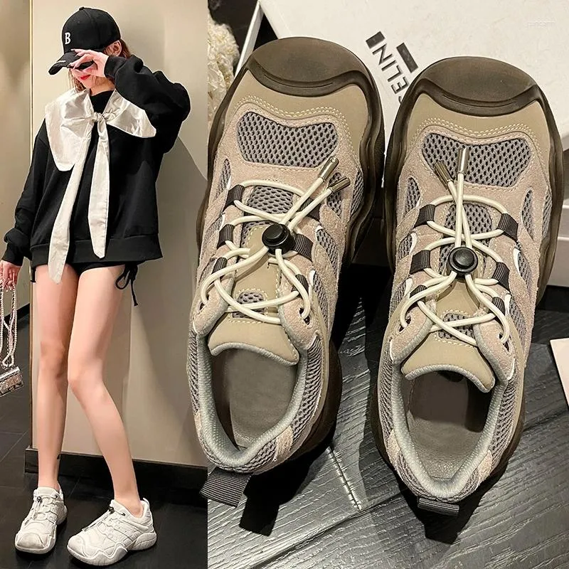 Zapatos casuales zapatillas de deporte de moda para mujer 2024 personalidad transpirable estudiante corriendo ligero