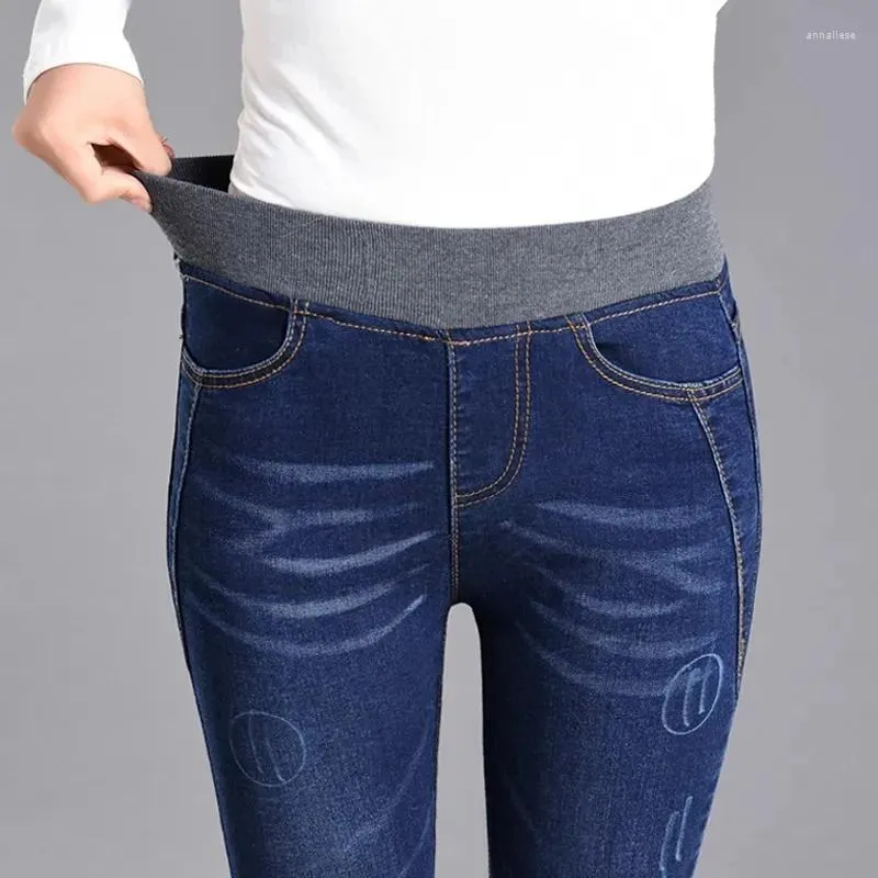 Jeans pour femmes Hiver Épaissir Peluche Velours Doublé Femmes Chaud Slim Crayon Denim Pantalon Skinny Pantalones Taille Haute Pantalon Surdimensionné38