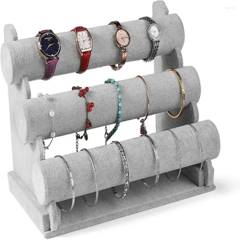 Jewelry Pouches Simple Bangle Storage Holder Watch Bracket With Soft Surfaces For Bedroom