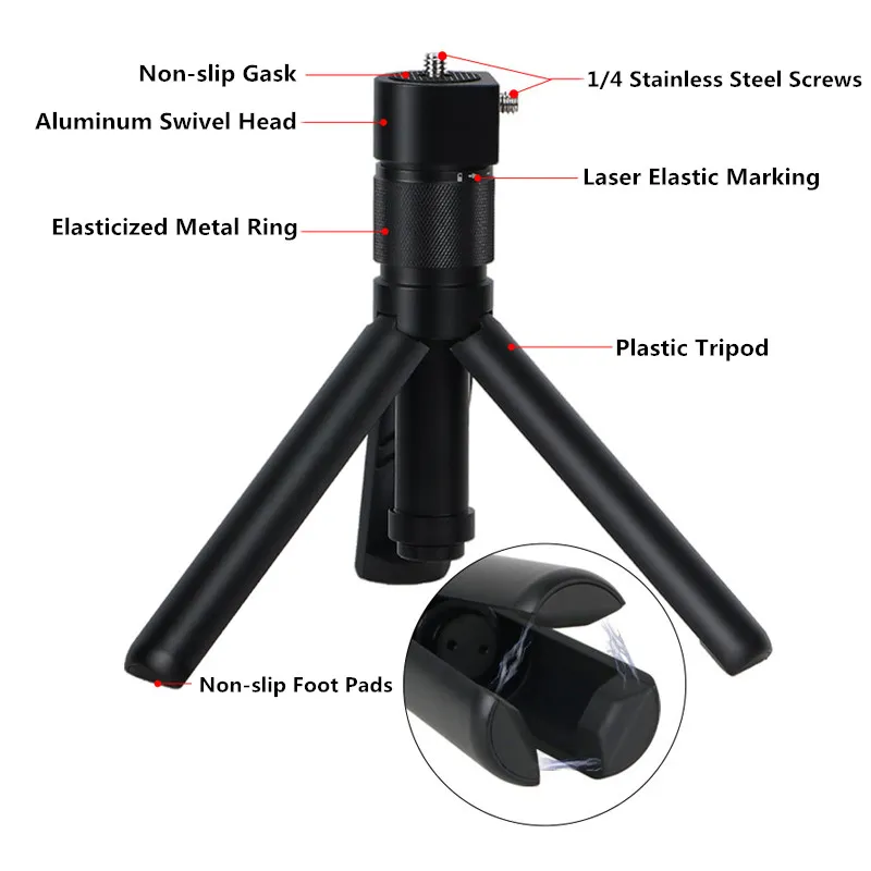 Poignée Bullet Time Universelle Rotative 360° - Trépied Pliable En Alliage D'aluminium - Pour Caméras D'action Insta360 ONE X3, X2, R, EVO, Etc. - 8