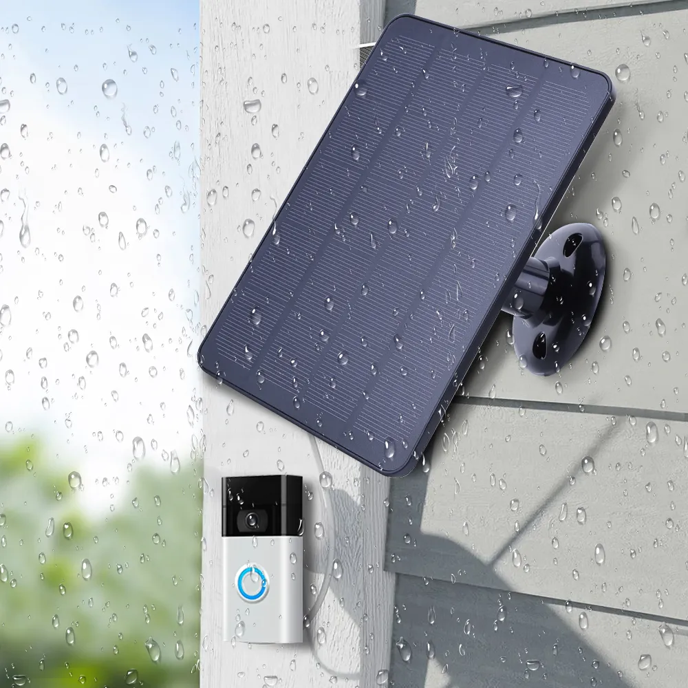 Solar Charging Panel For Ring Video Doorbell 4: Waterproof, 360