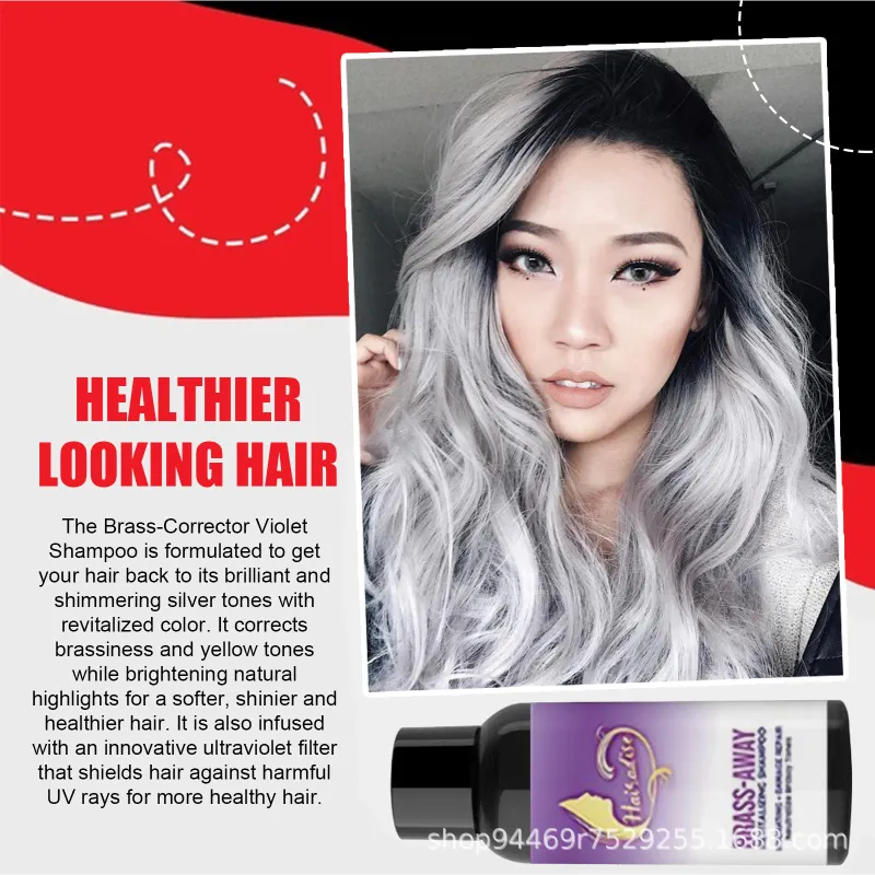 30ml Color Locking Shampoo For Purple Hair Dye Fading, Removing