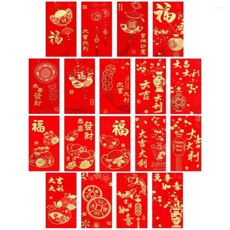 Gift Wrap 36 Pcs Year Red Envelope R Envelopes 2024 Chinese Paper Packet Wallet Packets Thicken