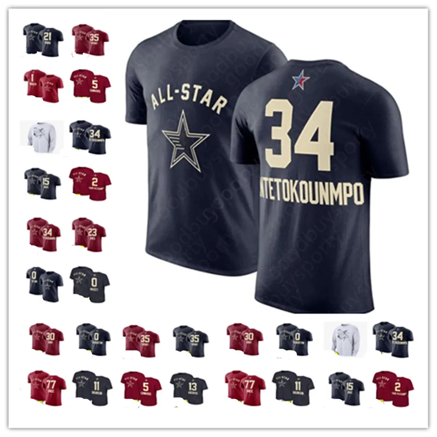 All-Star Tshirt anteokounmpo durant tatum Morant James Edwards Adebayo Jersey Butler Maxey Embiid Doncic Brunson Waliburton Booker Harden curry Wade Jokic T Shirt