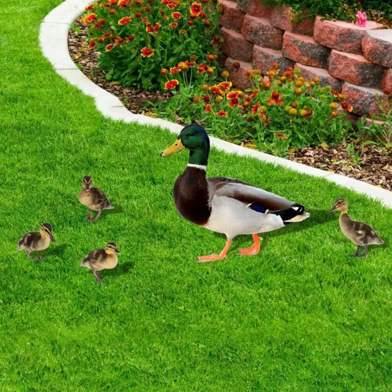 Garden Decorations 5Pcs/Set Eco-friendly Outdoor Stake Decor Animal Figure Acrylic Duck Stakes Double-sided Decorative