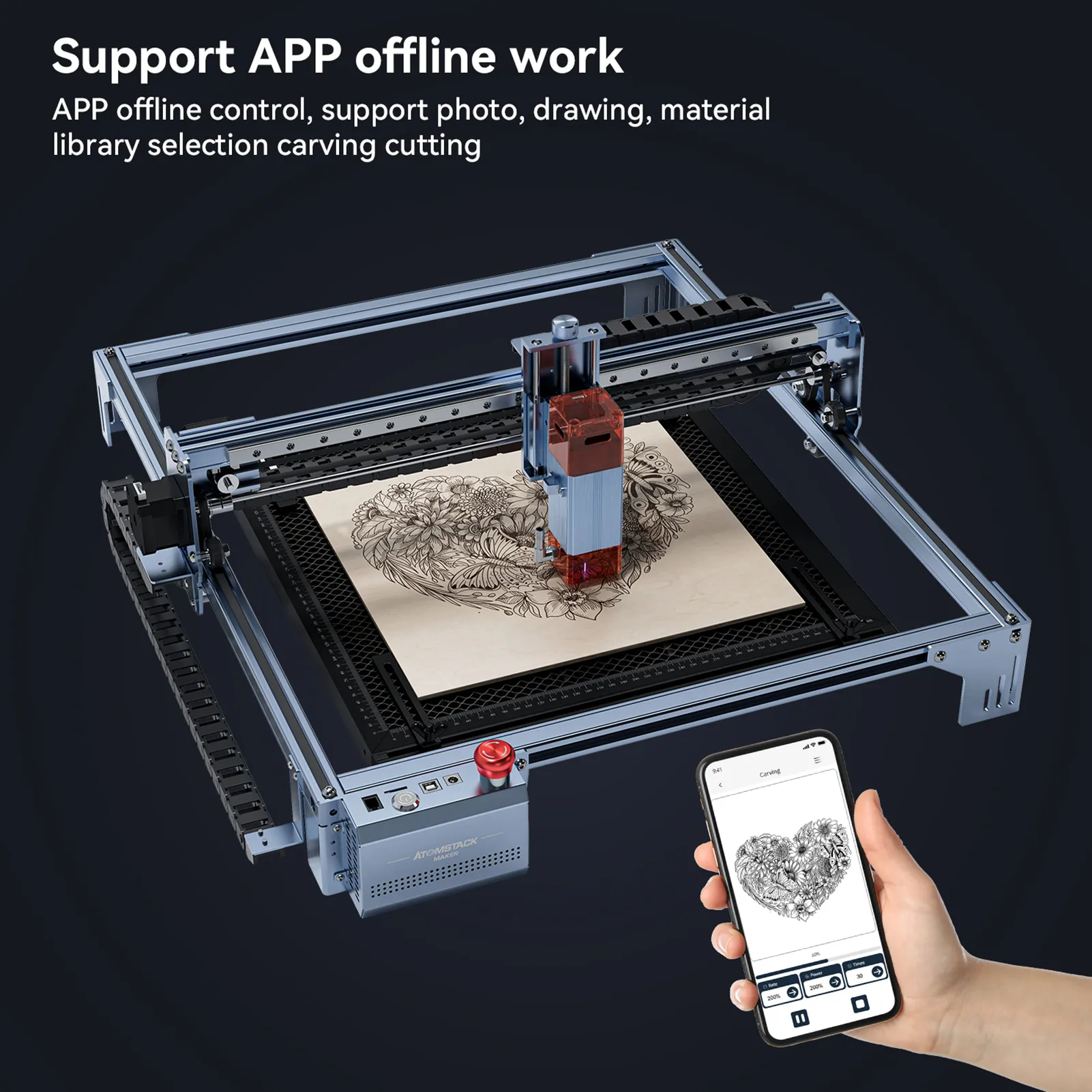 Atomstack Maker A5 V2 Laser Engraver: Fast, Precise Engraving & Cutting ...