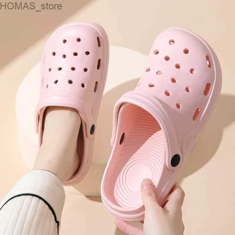 home shoes Cave shoes for women new summer home decor EVA anti slip beach wearing outdoor sandals womens garden shoes Y240401