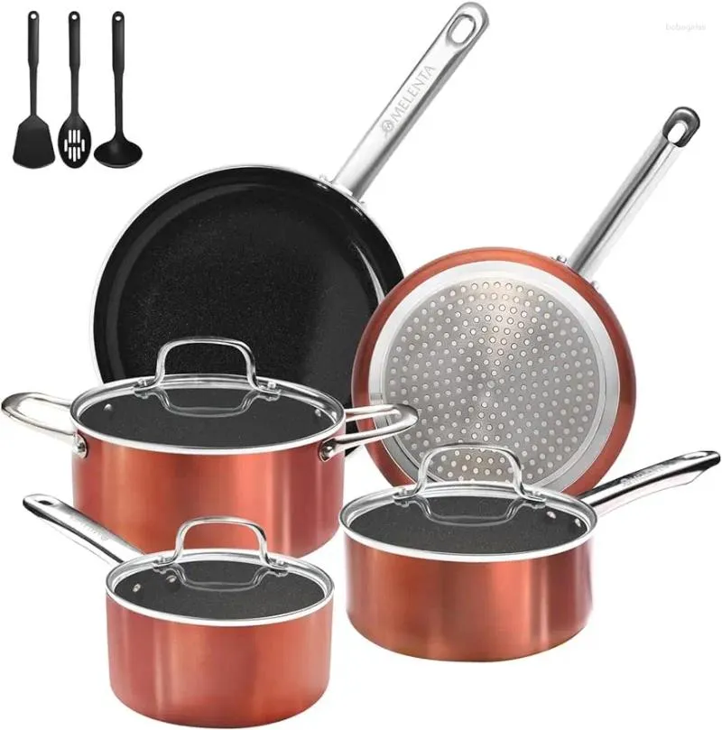 Cookware Sets Pot And Pan Set Non-stick 11-piece Ceramic Cooking Oven Safe Handle