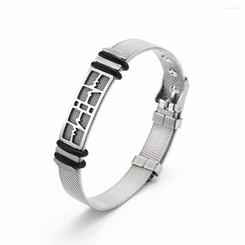 Bangle Trend rostfritt stål EKG Armband Charmiga herremes smycken Tillbehör Party Valentine's Day Gift